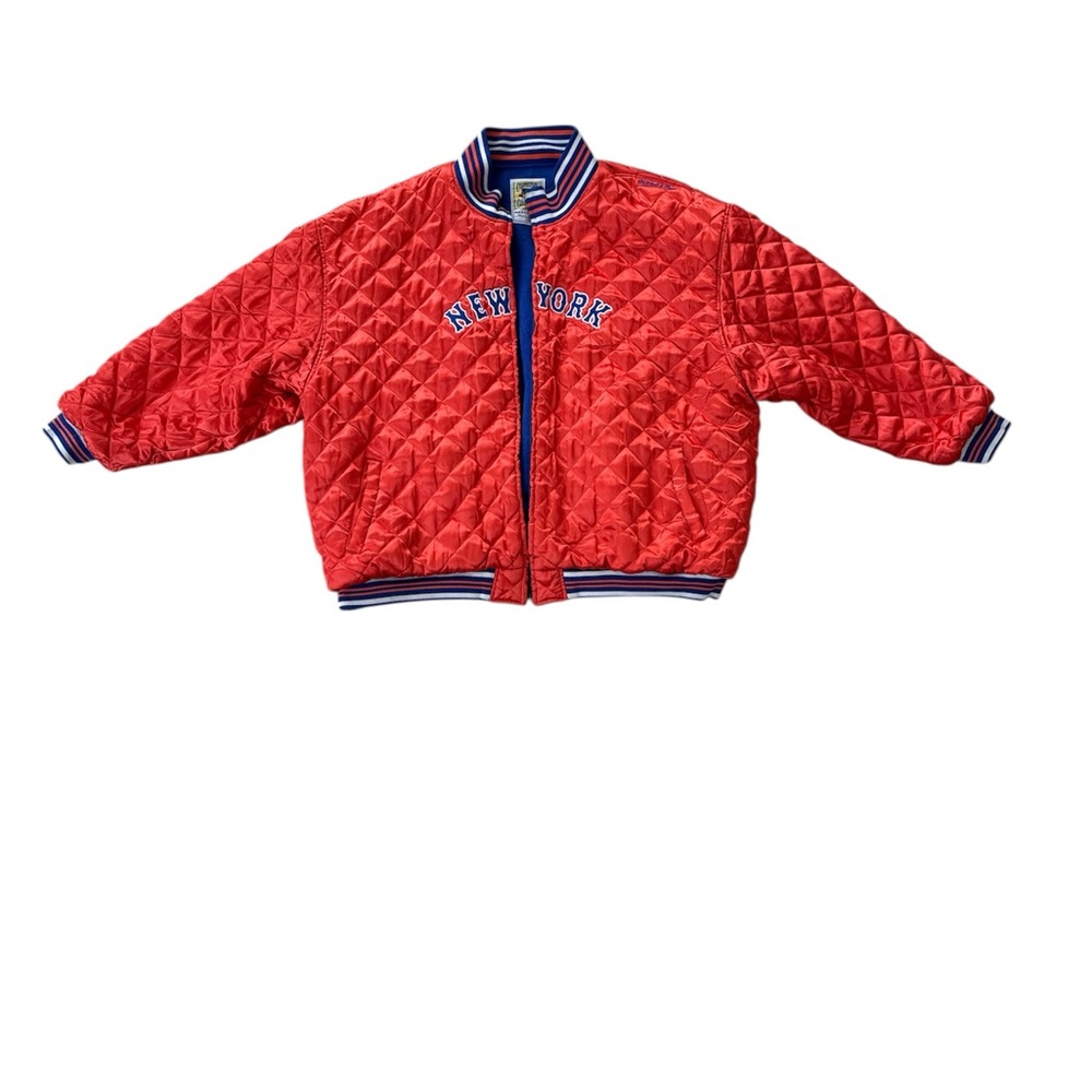 Mitchell & Ness NY Mets Cooperstown Collection Reversible Varsity Jacket - Picture 10 of 12
